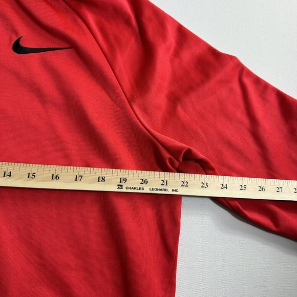 Nike Sweater Men's Hoodie Active Long Sleeve Fleece Workout Gym Pullover red - Picture 8 of 9